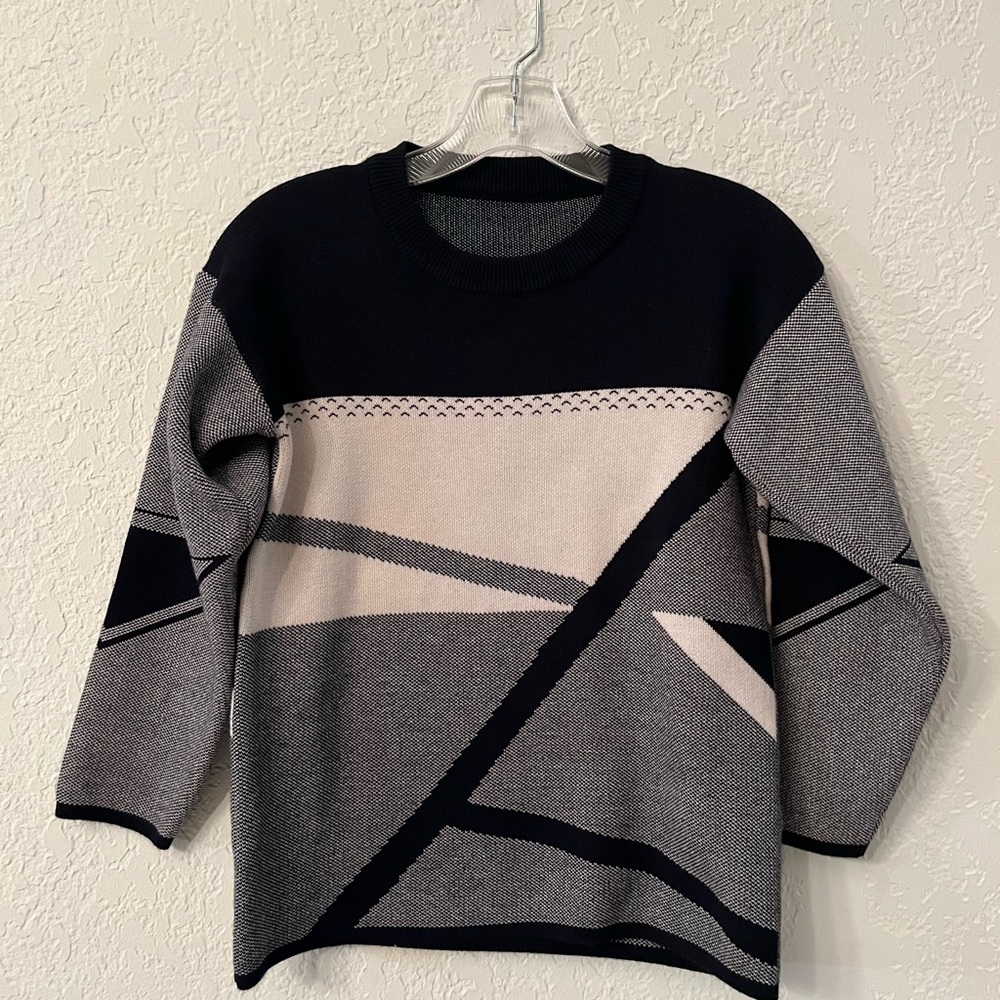 Navy and white Sweater